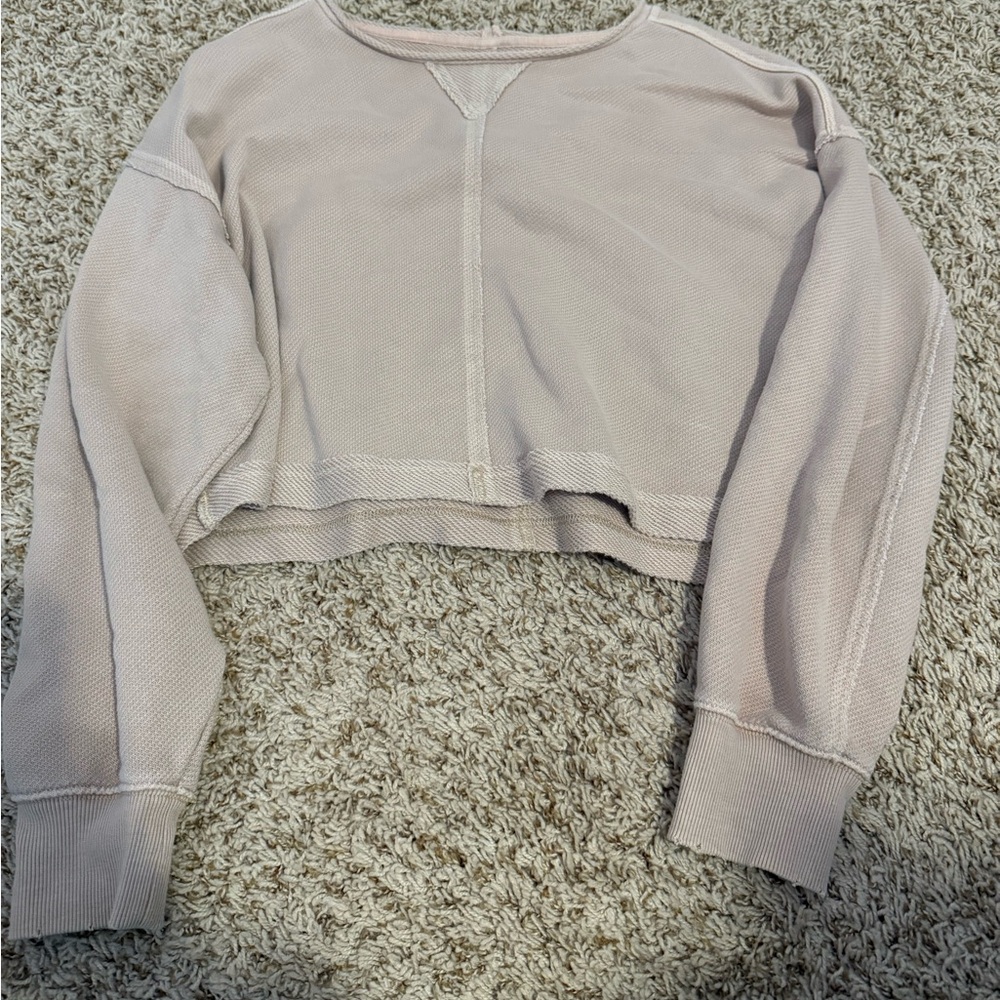 Aerie Soft Tan Textured Top